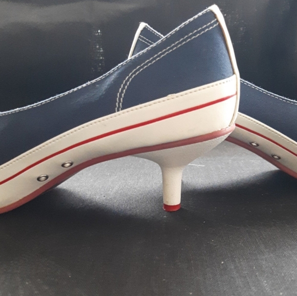 Vintage rampage denim sneaker kitten heel shoes sandal 90s y2k womens 8 - Picture 9 of 11